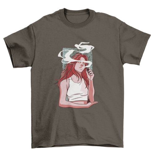 Girl Smoking T-shirt